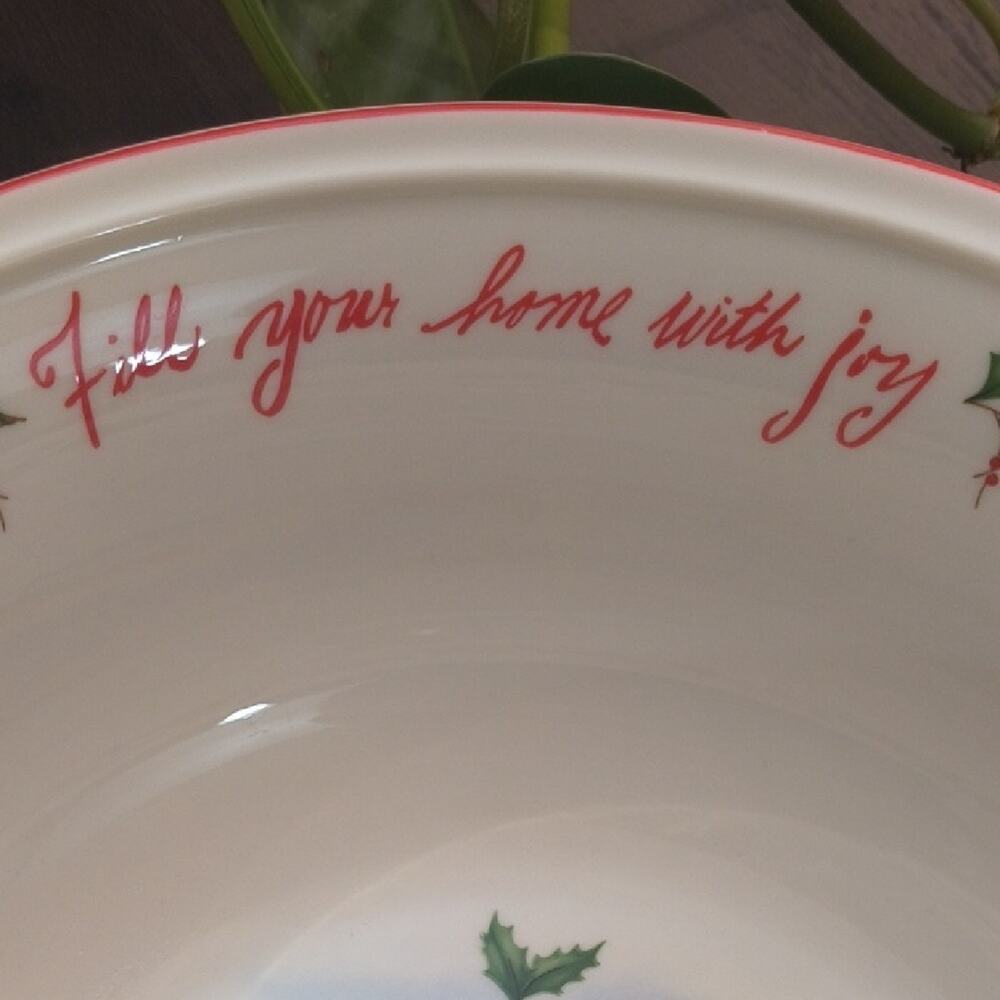Lenox Holiday Fill Your Home with Joy 10" Bowl NWOT - Picture 3 of 8